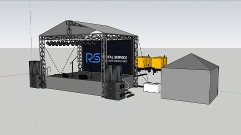 Комплект звукового, светового и сценического оборудования для уличного мероприятия до 500 человек.
