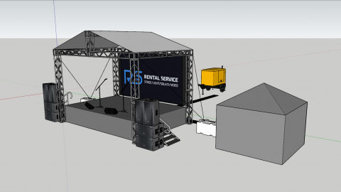 Комплект звукового и сценического оборудования для уличного мероприятия до 500 человек.